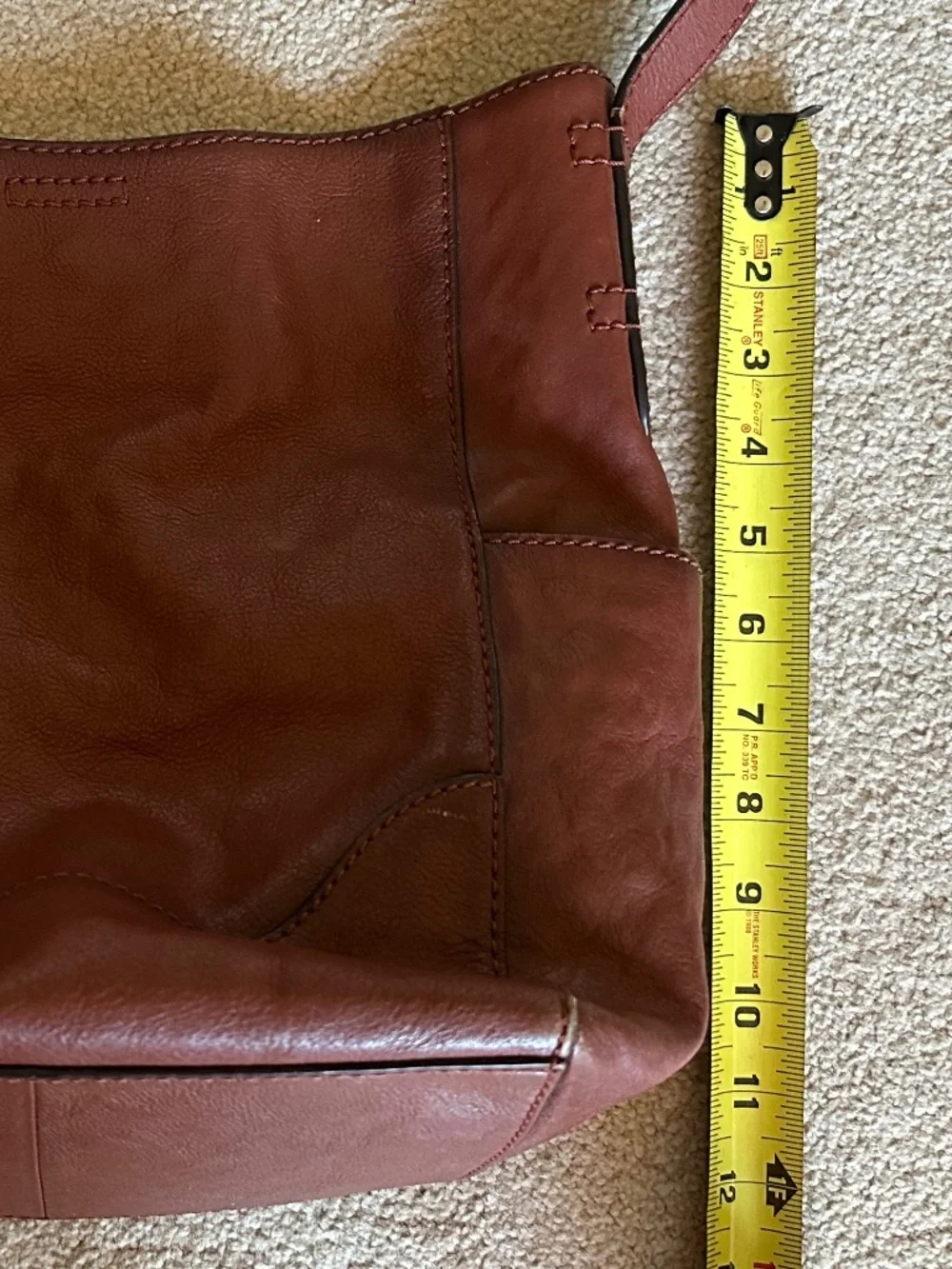 Frye Cognac Brown Leather Bucket Boho Bag